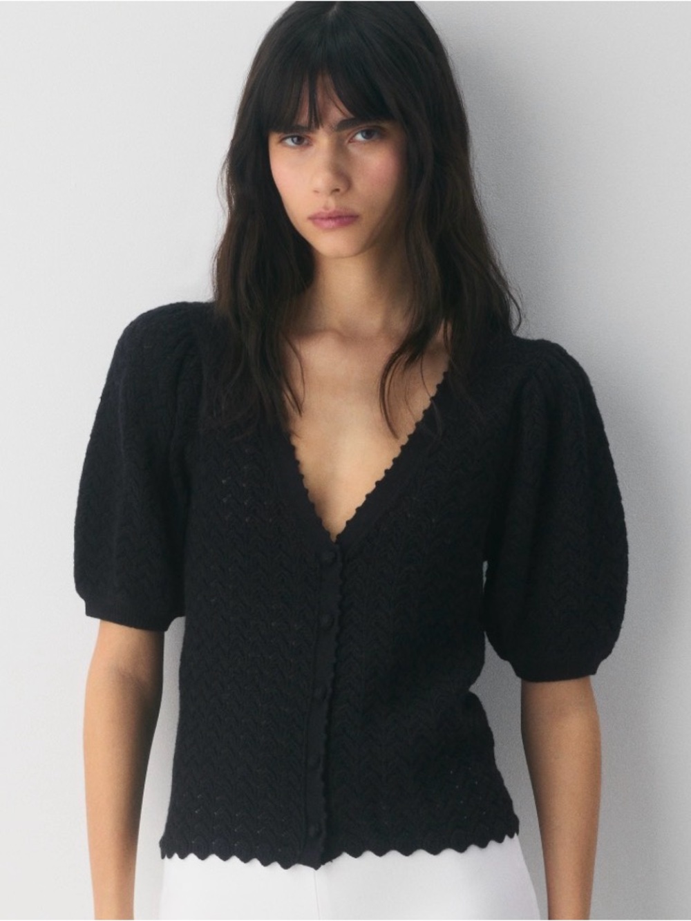 Aritzia Wilfred Puff Sleeve Fika Cardigan